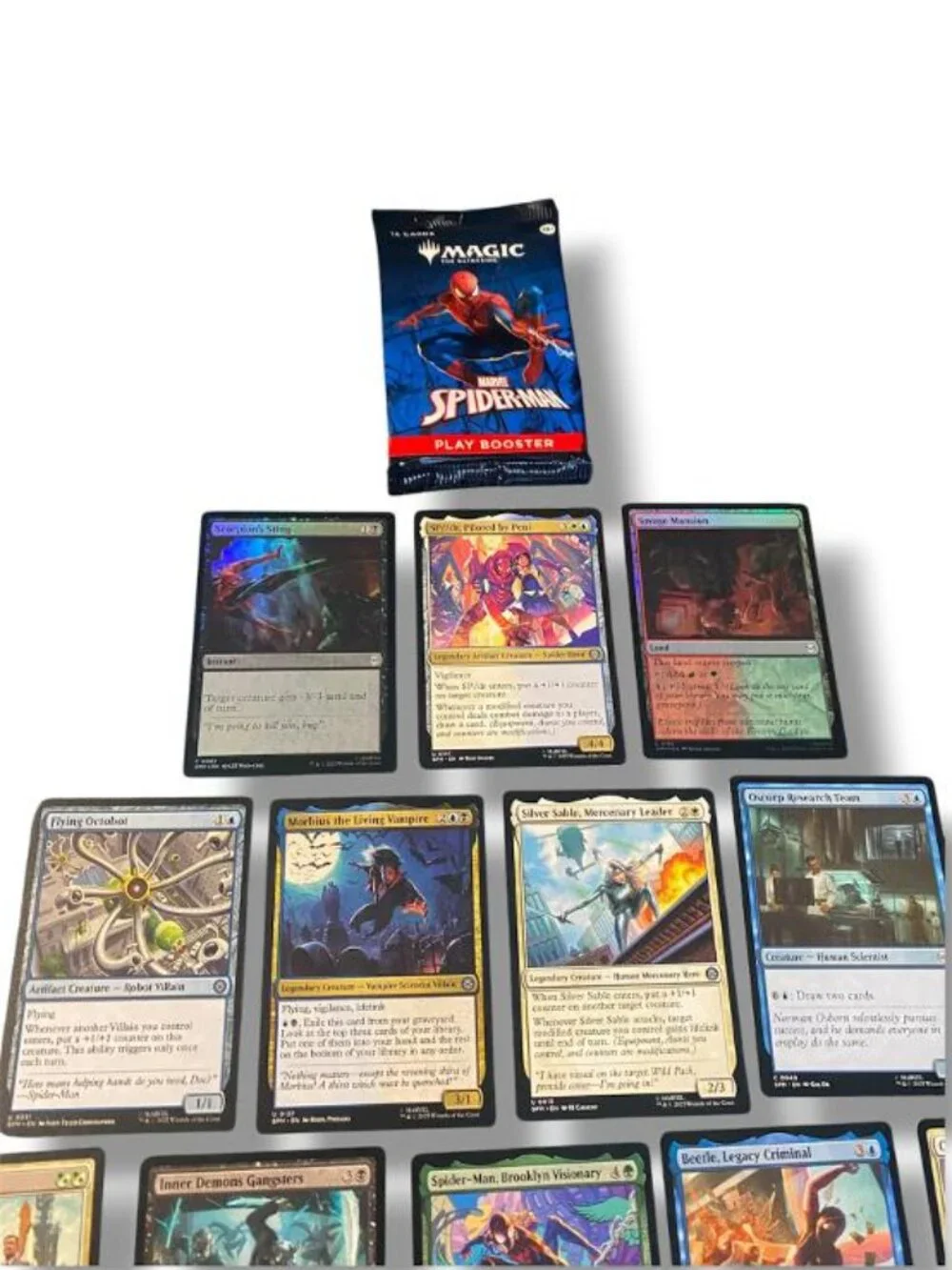 NEW - 13PC Magic the Gathering Marvel SPIDERMAN Play Booster Pack - RIPPED